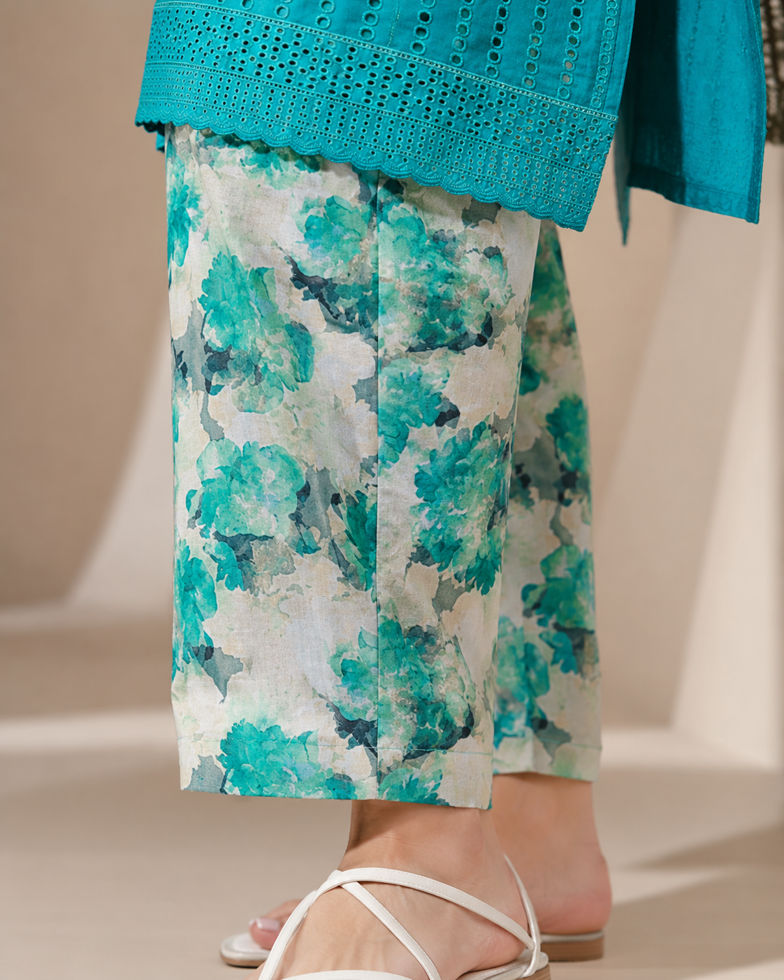 Teal Mist Chikankari Lawn Suit