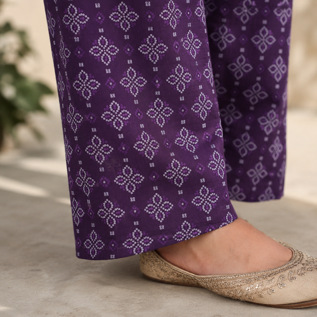 Royal Plum Chikankari Lawn 2 Piece Suit