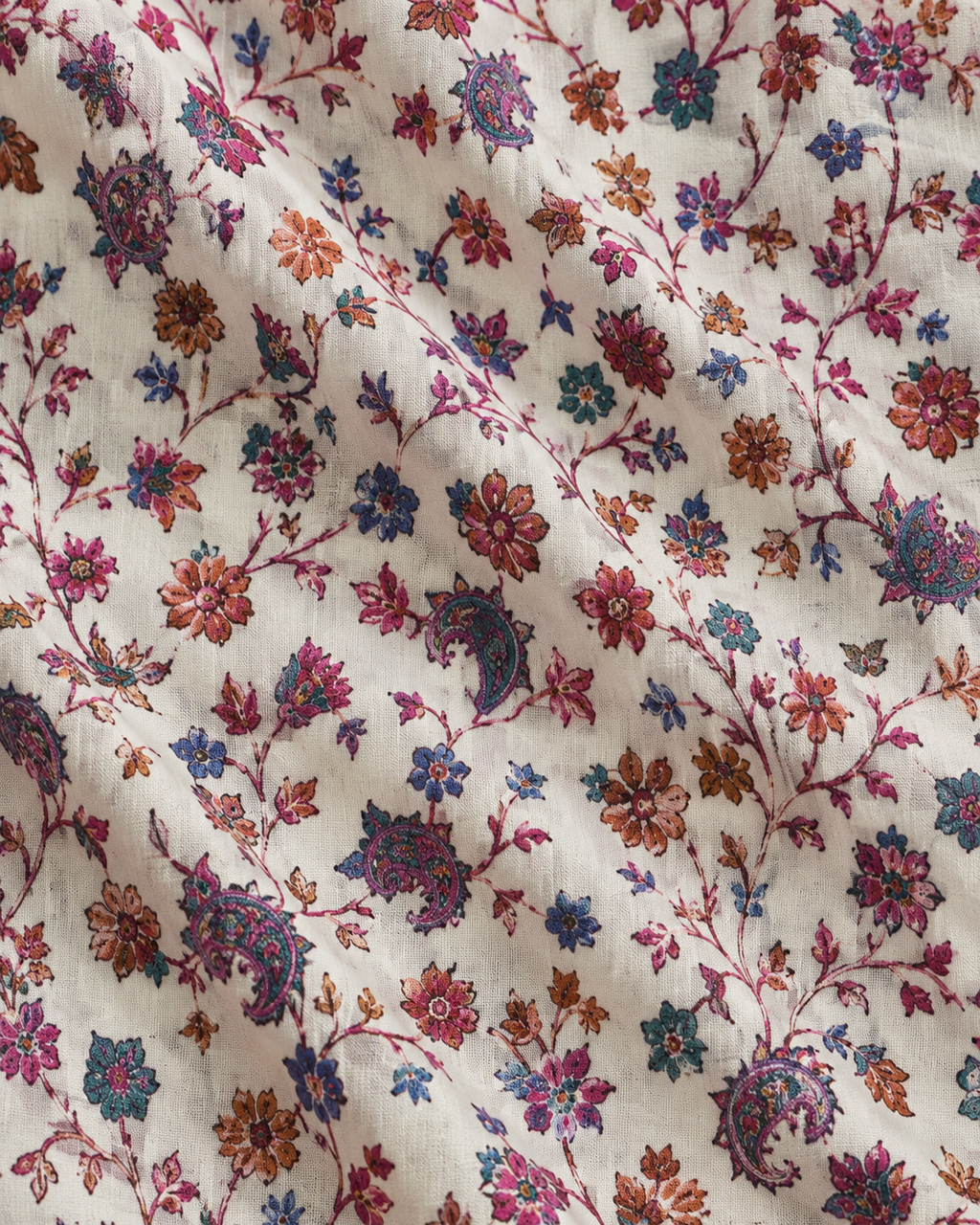 Ivory Paisley Bloom Chikankari Lawn 2 Piece Suit