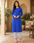 Royal Blue Chikankari Lawn 2 Piece Suit