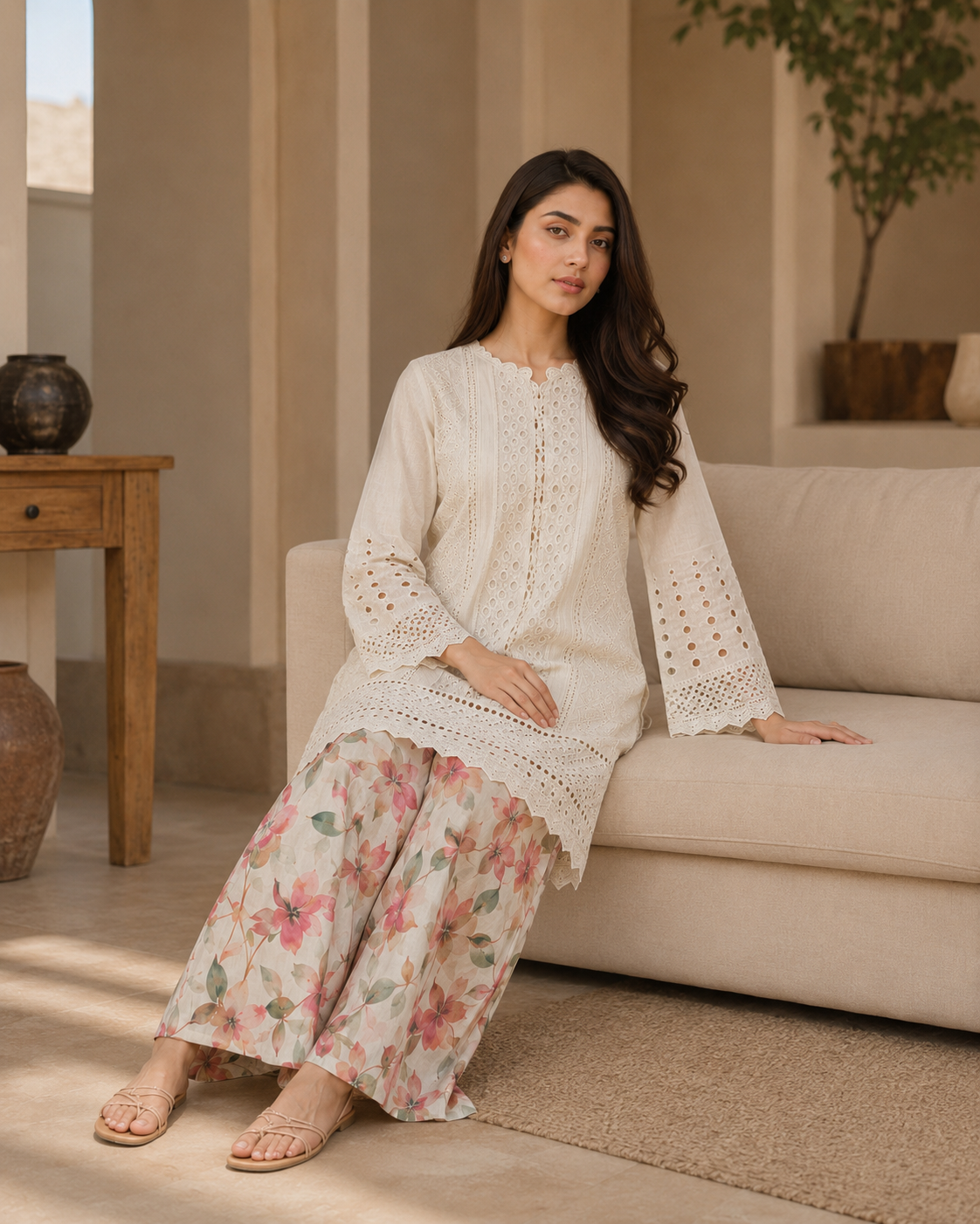 Pearl Petals Chikankari Lawn 2 Piece Suit