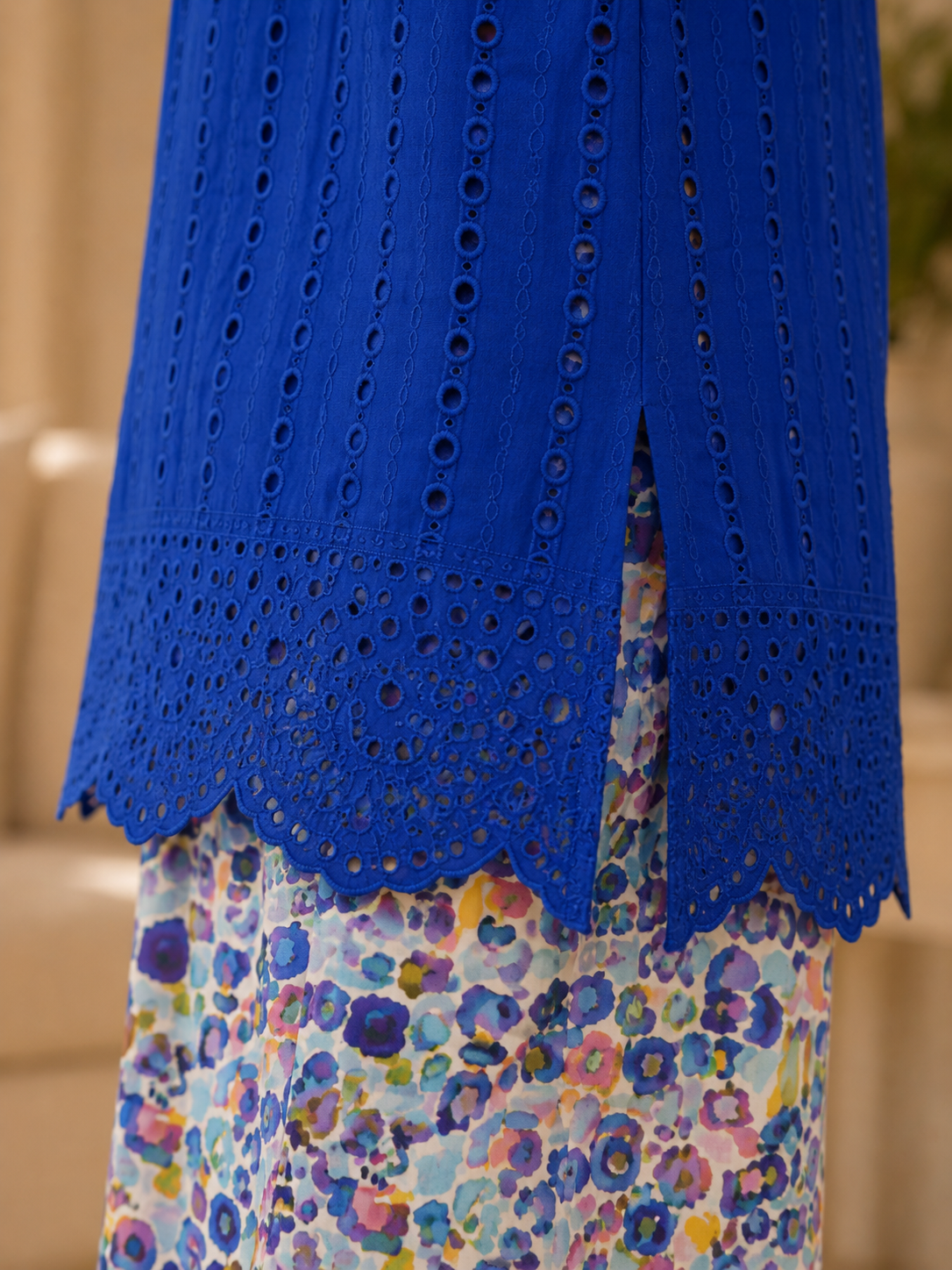 Cobalt Bloom Chikankari Lawn 2 Piece Suit