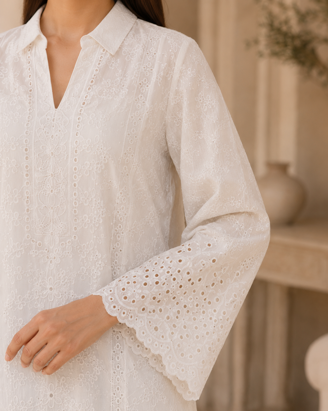 Sapphire Petals Chikankari Lawn 2 Piece Suit