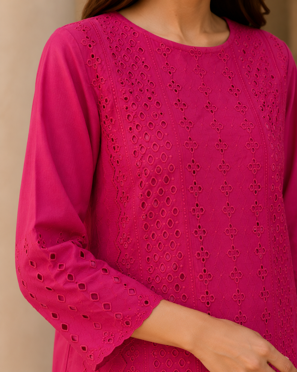 Pink Orchid Chikankari Lawn 2 Piece Suit