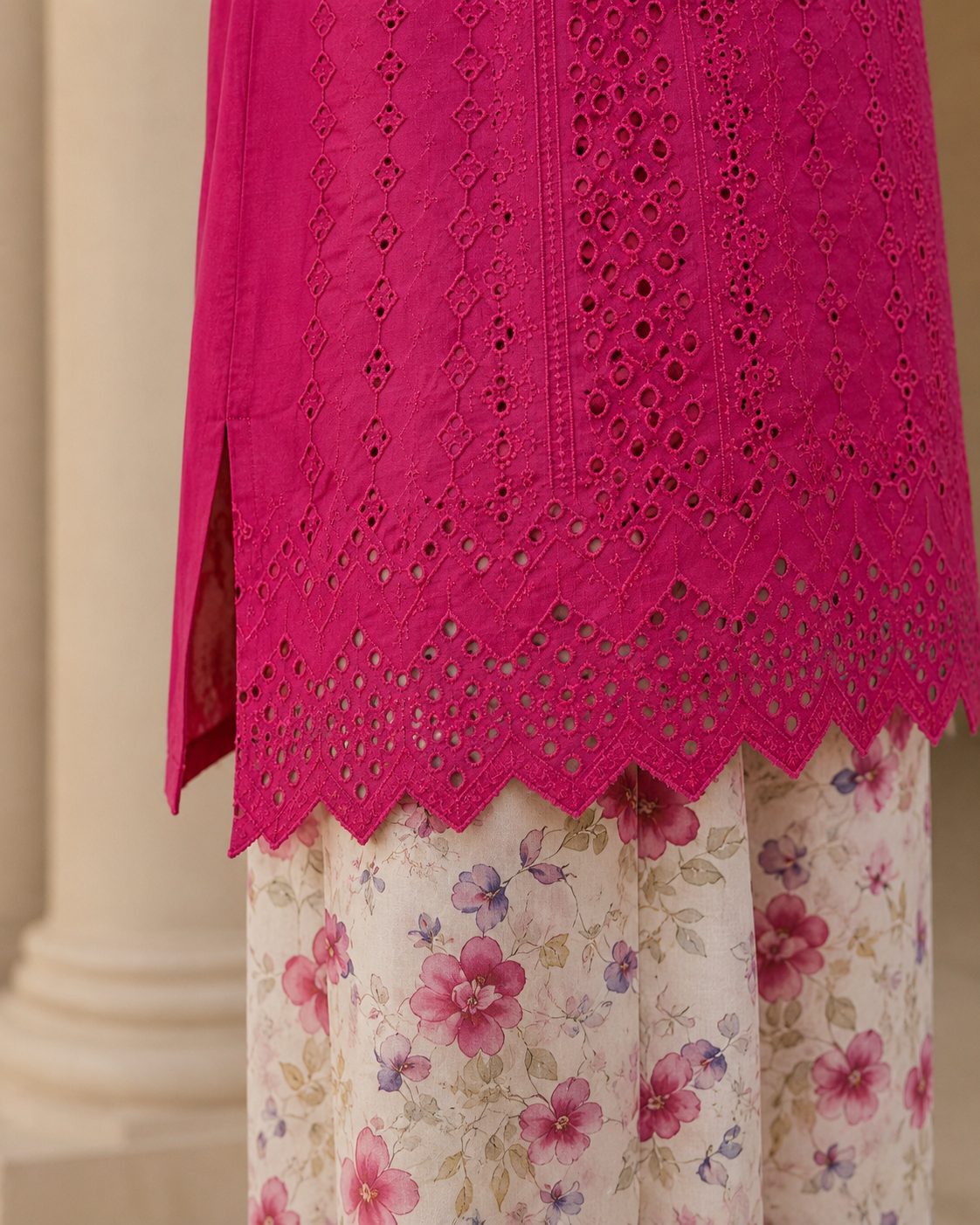 Pink Orchid Chikankari Lawn 2 Piece Suit