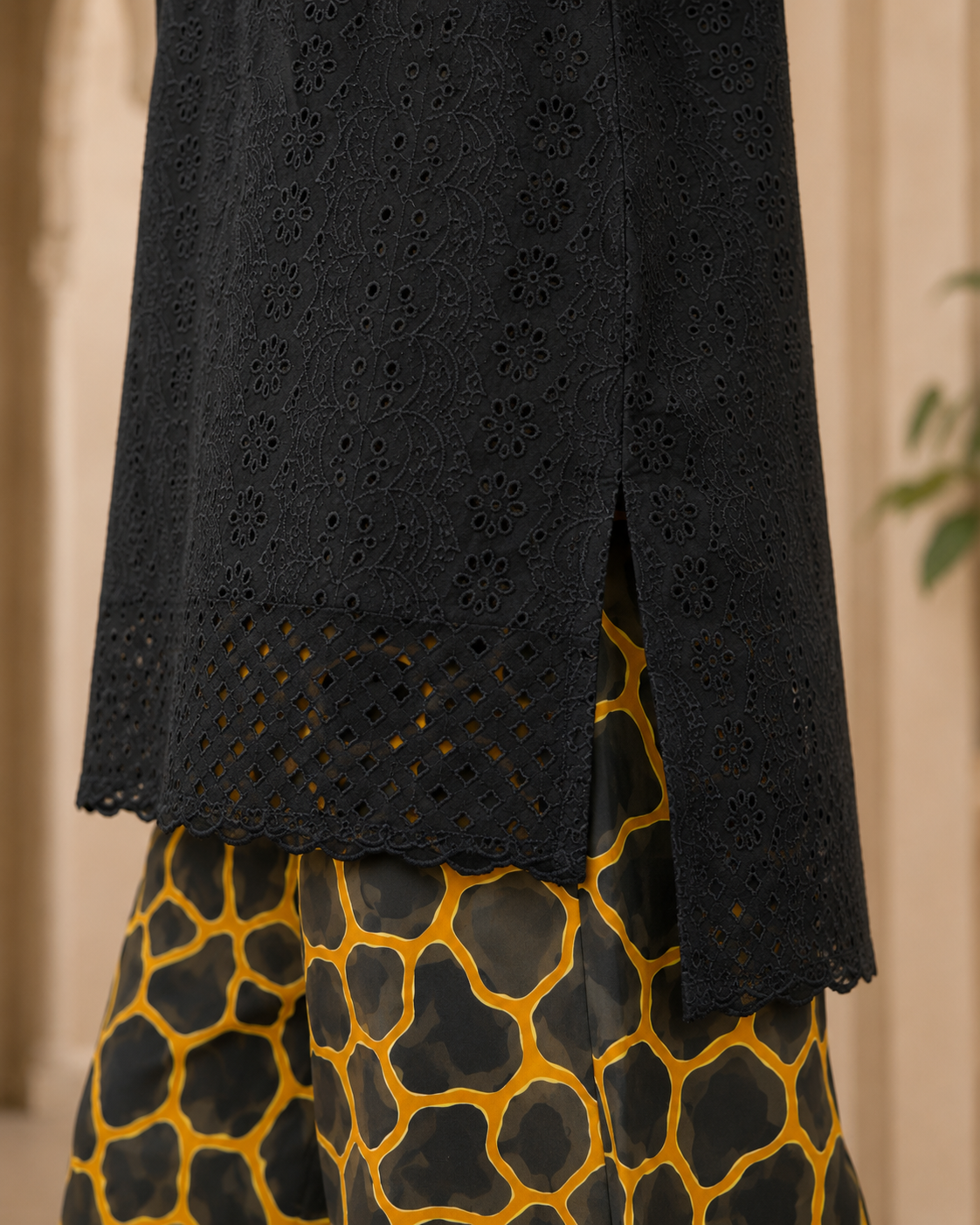 Black Amber Chikankari Lawn 2 Piece Suit