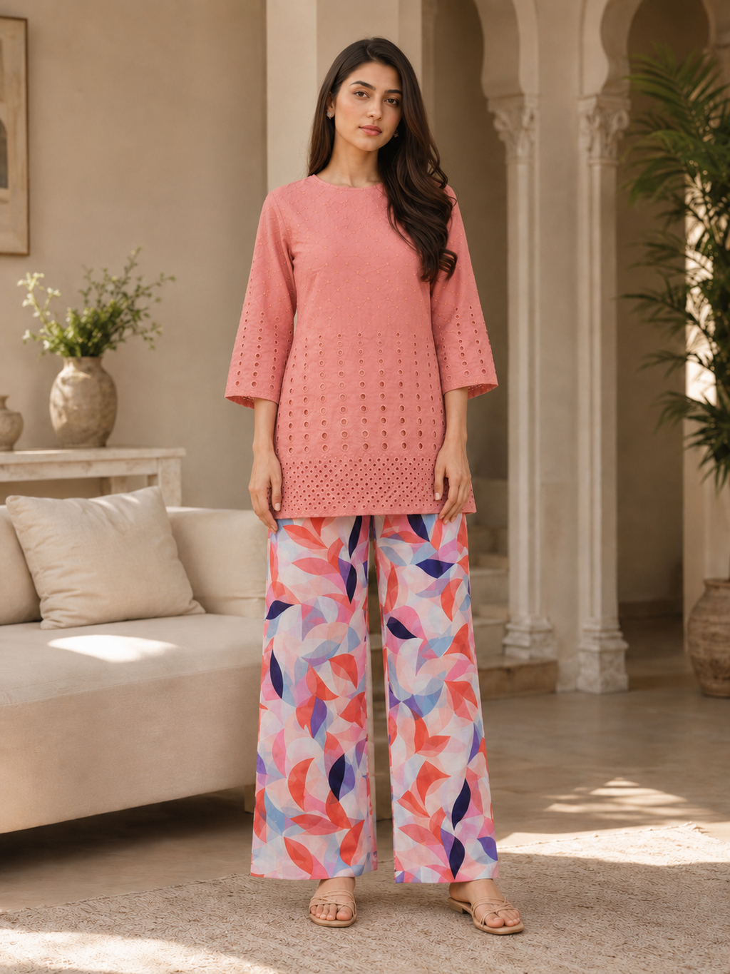 Peach Blossom Chikankari Lawn 2 Piece Suit