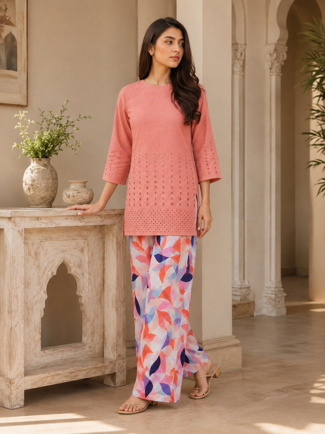 Peach Blossom Chikankari Lawn 2 Piece Suit