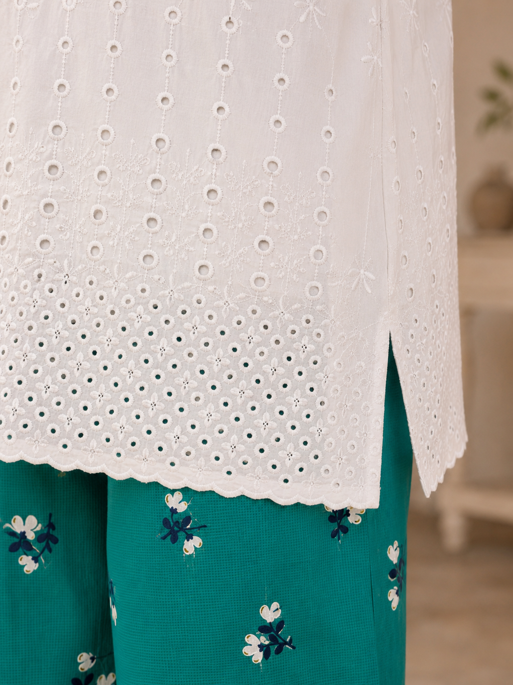 Ocean Bloom Chikankari Lawn 2 Piece Suit