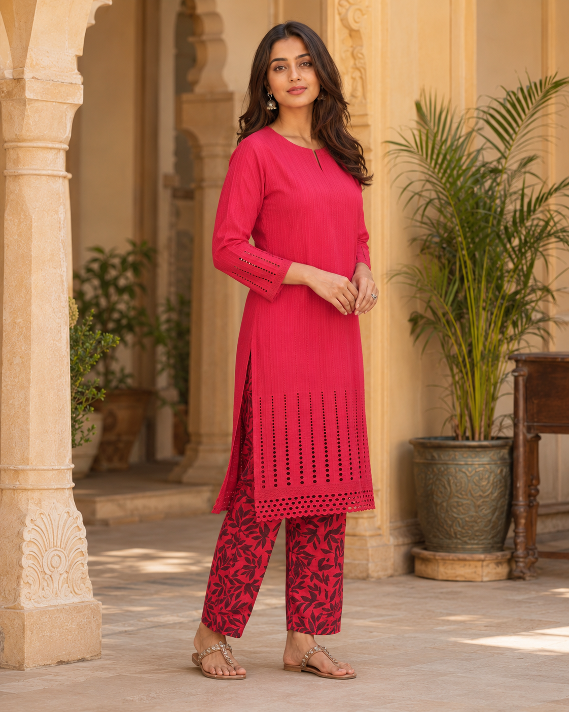 Crimson Leaf Chikankari Lawn 2 Piece Suit