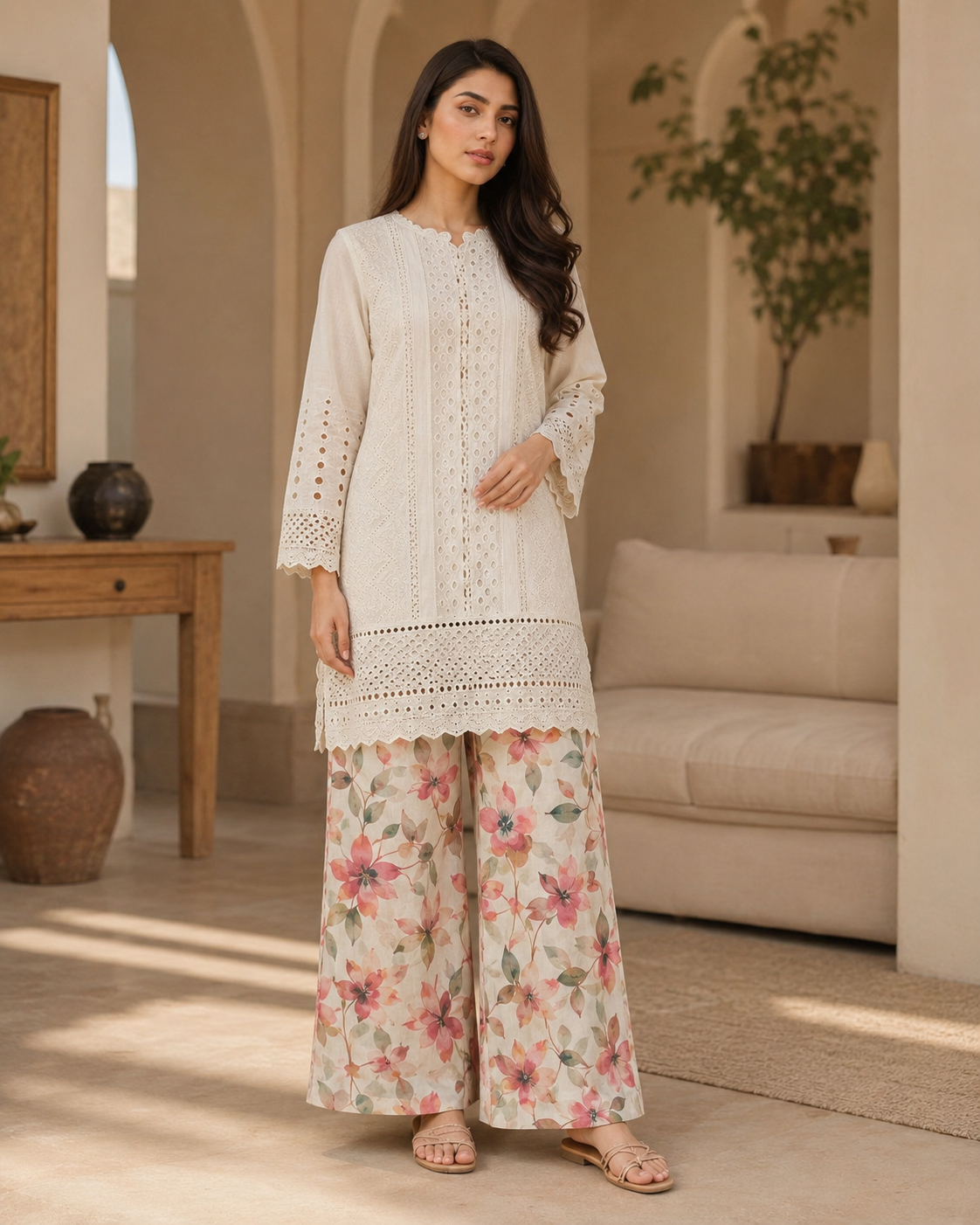 Pearl Petals Chikankari Lawn 2 Piece Suit